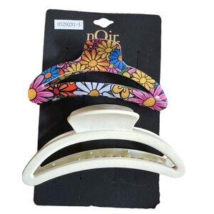 Noir Hair Claw Clips 2PK